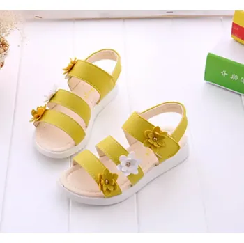 Chlapecké sandály Sandálky kytičky - ŽLUTÉ (18-24 m) (Značka: JGSHOWKITO)