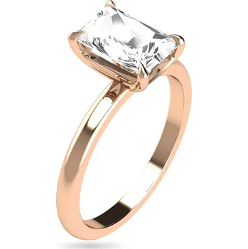 Prsten Obruč z růžového zlata solitaire pro 1,5ct diamant Bella, 14K CSTM5R-150 + dárkové balení LUXUS zdarma