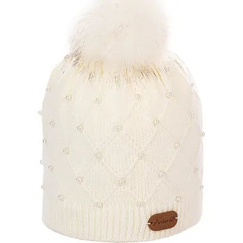 Pokrývka hlavy Antonio Čepice s perličkami bílá uni