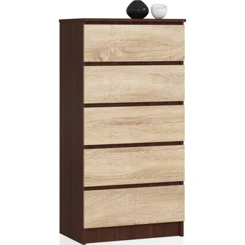 Nábytek Komoda K60 5SZ wenge/sonoma