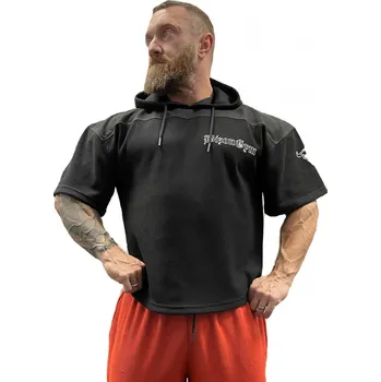 Pánské tričko Bizon Gym Rag Top 513 s kapucí černá XL