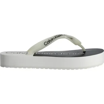 Dámské žabky Dámské žabky Calvin Klein BEACH SANDAL FLATFORM 37 Bílá, Černá
