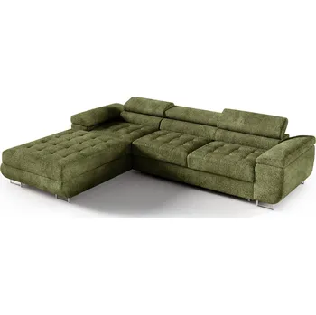Obývací pokoj Rohová rozkládací sedací souprava 272 JENNY Zelená III Levá