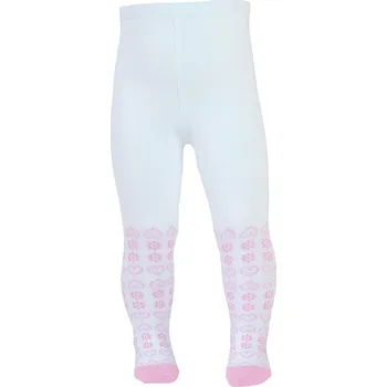 Dětské punčocháče bavlna bíle srdíčko SAFA Velikost: 80/86