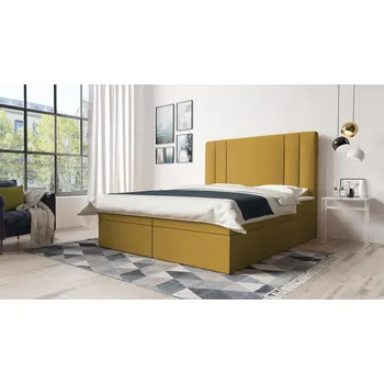 Postel Postel 61 GAZA 180x200 cm s úložným prostorem Žlutá