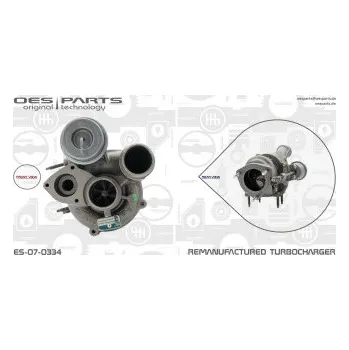 Turbodmychadlo Dmychadlo, plnění, 0375R4, 11657455912, 1165756542401, 1165756542402, 1165756542403, 11657565912, 11657595351, 11657595678, 11657600881, 11657600890, 11657647003, OES, ES-07-0334