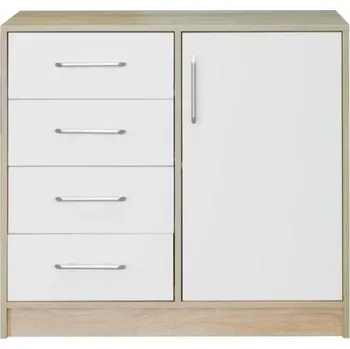 Komoda Komoda Smart 90cm, dub sonoma/bílá
