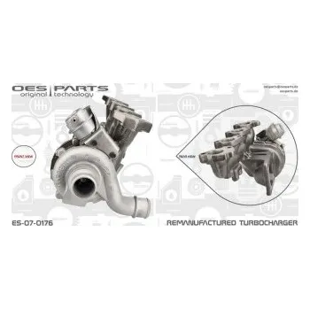 Turbodmychadlo Dmychadlo, plnění FORD, 1131931, 1133646, 1138536, 1203083, 1207990, 1207999, 1210912, 1212163, 1212579, 1222163, 1251396, 1257260, 1349413, 1351396, 1520781, 1590032, OES, ES-07-0176