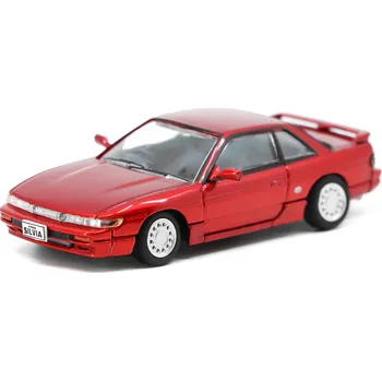autíčko BEST Model Nissan Silvia S13 RHD červená 1:64 - BM Creations Nissan Silvia S 13 RHD - kovový model auta