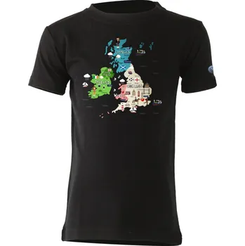 NORD dětské merino triko - Černá 9090 / 130 / Černá