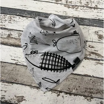 Bryndák Yháček Slintáček s nákrčníkem Yháček, ryby na šedé