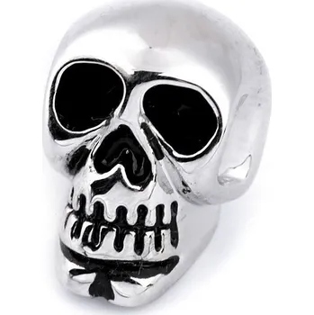 Manžetový knoflíček Brož / odznak do klopy lebka platina 1ks