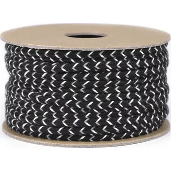Bavlněná sutaška / provázek šíře 4 mm černá 20m