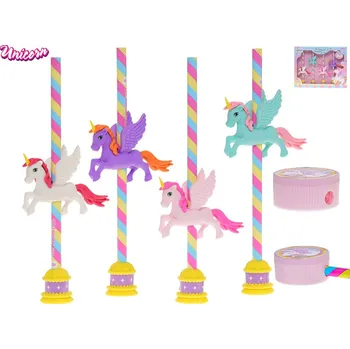 Grafitová tužka Mikro trading Unicorn - Tužka s gumou a ořezávátkem - 4 ks