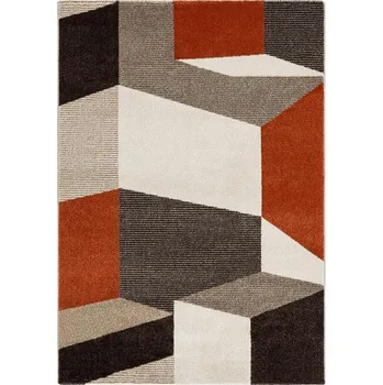 Koberec Breno Kusový koberec LARA E543A-FTC37 Beige-Terra, 120x170 cm, Vícebarevné