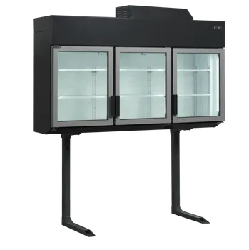 TEFCOLD MTF 185 B – Mrazicí/chladicí vitrína nad ostrov, 3-prosklené dveře, 545 l, černá