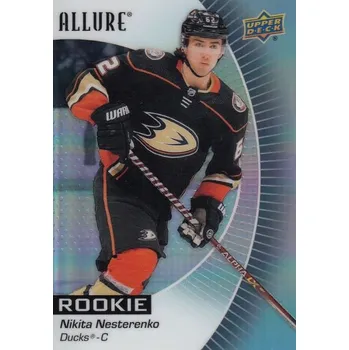 Karetní hra insert RC karta NIKITA NESTERENKO 23-24 Allure Rookie Black Rainbow číslo 113