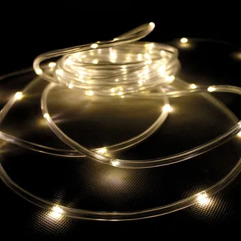 elektrický kabel 7,5 m Solární hadice 75 mikroled teplé světlo transparentní kabel přívod 2 m