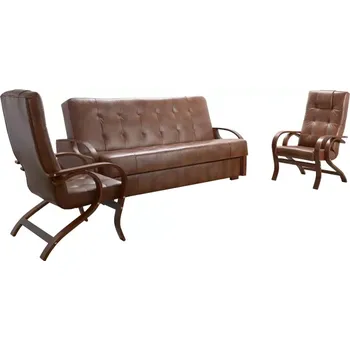 Sedací souprava Kožená sedací souprava 3+1+1 DAXTER LUX, hnědá (s-12)