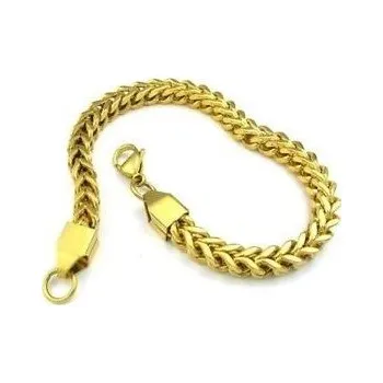 Náramek Prosperk Náramek ocelový zlatý hranatý S0835