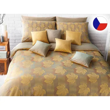 Povlečení Damaškové povlečení EXCELLENT 200x200, 2x 70x90 GRACE Podzimní listy