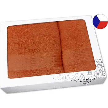 Ručník Dárková sada ručníku a osušky PROUŽEK terra