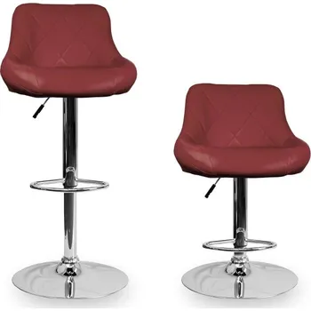 Barová židle Aga 2x Barová židle Tmavě červená