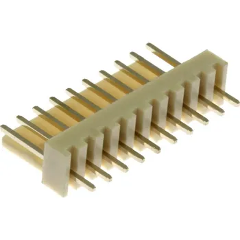 Xinya Konektor se zámkem, 10 pinů (1x10), do DPS, RM2.54mm, přímý, pozlacený