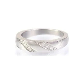 Prsten Prosperk Prsten ocelový šikmé linie Velikost prstenů: 9 (EU: 59-61) 18342/9 -