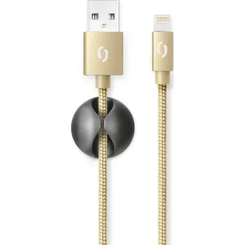 Datový kabel Kabel Aligator Premium USB/Lightning, 2m - zlatý