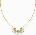 Thomas Sabo KE2203-488-7-L45V Gold plated chain with sunbeams and coloured stones