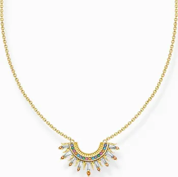 Řetízek Thomas Sabo KE2203-488-7-L45V Gold plated chain with sunbeams and coloured stones