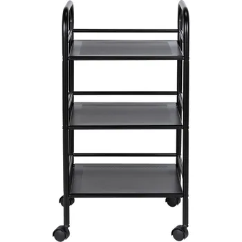 regál Černý kovový pojízdný regál 41x75 cm – Wenko ID_1659312