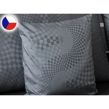 Povlak na dekorativní polštářek Damaškový povlak na polštář 40x40 EXCELLENT GEON Geometrika antracit