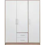 Šatní skříň Smart 150 cm, dub sonoma/bílá