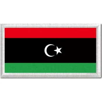 Vlajka Pelisport Libyjská vlajka tištěná nášivka 6 x 3 cm