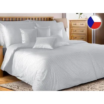 Povlečení Damaškové povlečení EXCELLENT 220x200, 2x 70x90 GEON Factory světle šedá