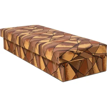 Postel Čalouněná válenda s úložným prostorem Erik - pružinová, hnědá (vzor č.37)