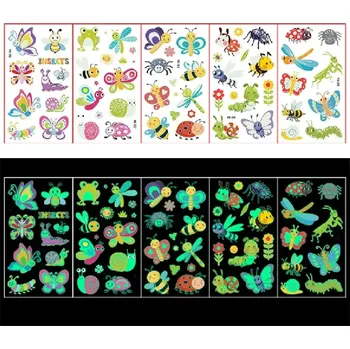 Odstranitelné tetování Dětské dočasné tetování - HMYZ - SVÍTÍCÍ VE TMĚ (Značka: TAKARA TOMY)