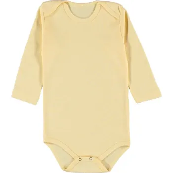 Bavlněné body s dlouhým rukávem žluté 56