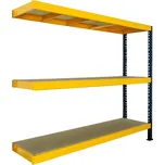 Přístavek k regálu Trestles RNC 1800x1600x600, nosnost 2400 kg, 3 police Barva: žluto-černá