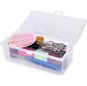 Organizér galanterie ŠVADLENKA | kompaktní šicí box se 40 šicími potřebami | plastové pouzdro s uchem | 12 cm Dedra
