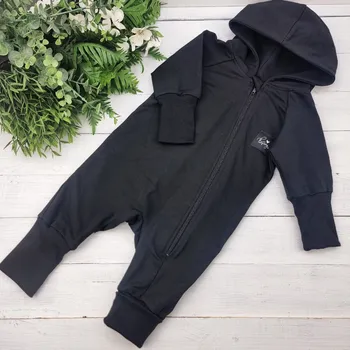 Kojenecký overall Kulišárny Teplákový overal rostoucí BLACK VELIKOST: 92