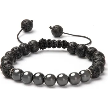 Šperk Prosperk Náramek minerál hematit a lávový kámen S1054
