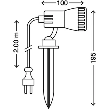 Briloner Zemní bodový reflektor Terra LED včetně barevného filtru černá 1 x 3 W LED