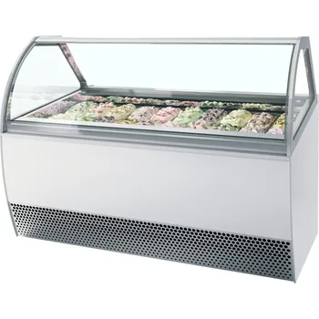 ISA MILLENNIUM LX20 – Zmrzlinová vitrína, ventilované chlazení, na 20x 5 l vaničky, bílá