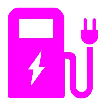 samolepka Nabíjecí stanice 001 pravá elektromobil charge (72 - Fluorescentní růžová) SAMOLEPKA NA AUTO, NÁLEPKA, FÓLIE, POLEP, TUNING, VLASTNÍ TEXT, TISK, AUTOSAMOLEPKY.cz, POLEPY, OBRÁZEK, LOGO, 3D STICKERS