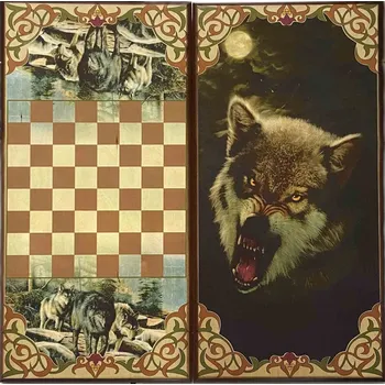 Šachy Stolní hra Nardy Vlk 600x300mm