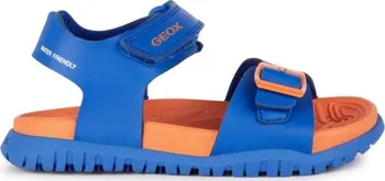 Chlapecká obuv Juniorské chlapecké sandály Geox J SANDAL FUSBETTO B. A 30 Modrá, Oranžová