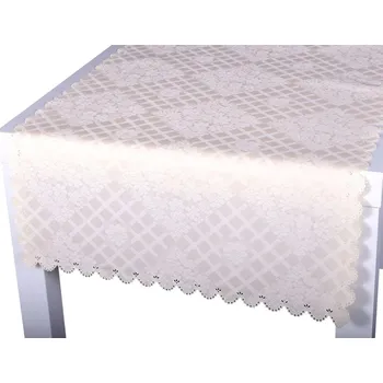 Forbyt Ubrus s nešpinivou úpravou, Protiskluzový Kvítí, smetanová Ubrusy: 40 x 90 cm